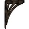 Ekena Millwork Nevio Wrought Iron Bracket, (Triple center brace), Antiqued Brass 2"W x 5 1/2"D x 8"H BKTM02X05X08TNEABS - alternate 7